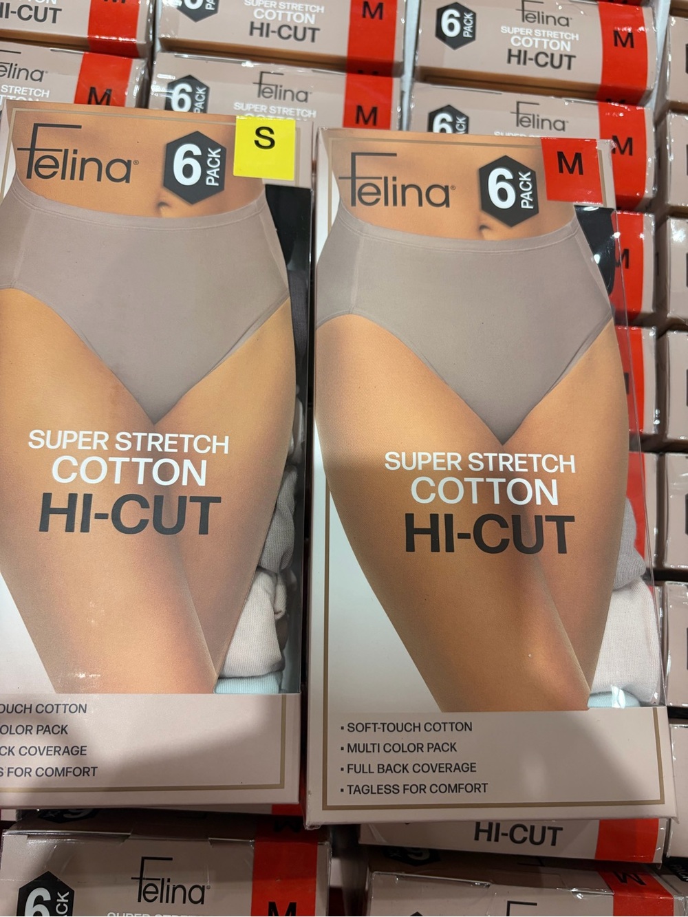 Felina Hi-Cut Pima Blend 6 Pack, new in box